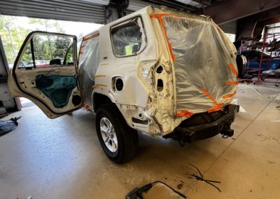 Vehicle being repaired at Ray's Collision Services